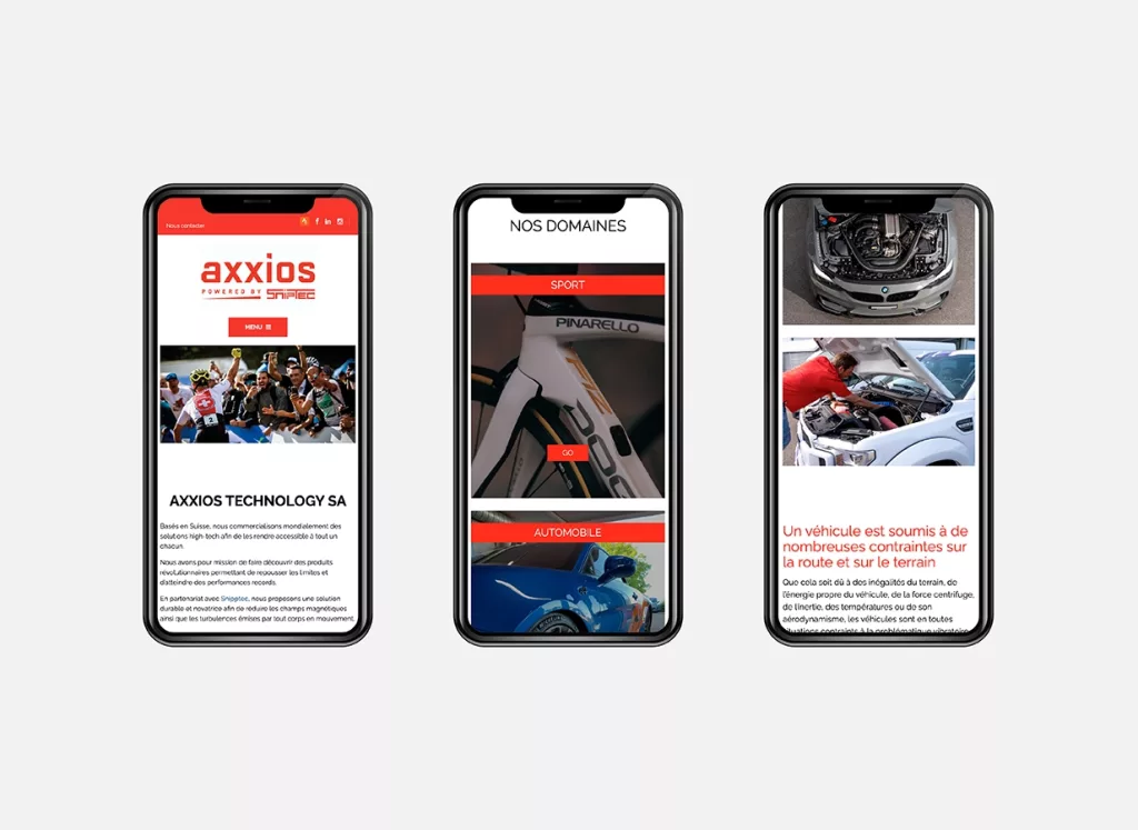 conception de la plateforme Web business e-commercepour Axxios Technology par Ivimédia