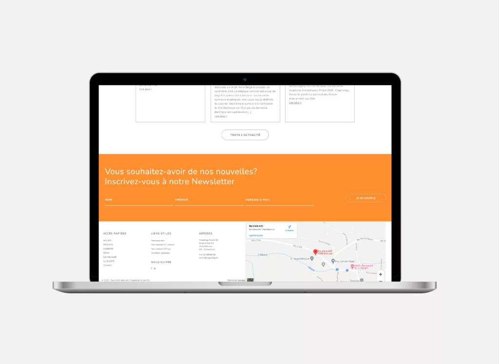 conception de la plateforme Web et mobile Cogenergy Suisse par Ivimédia