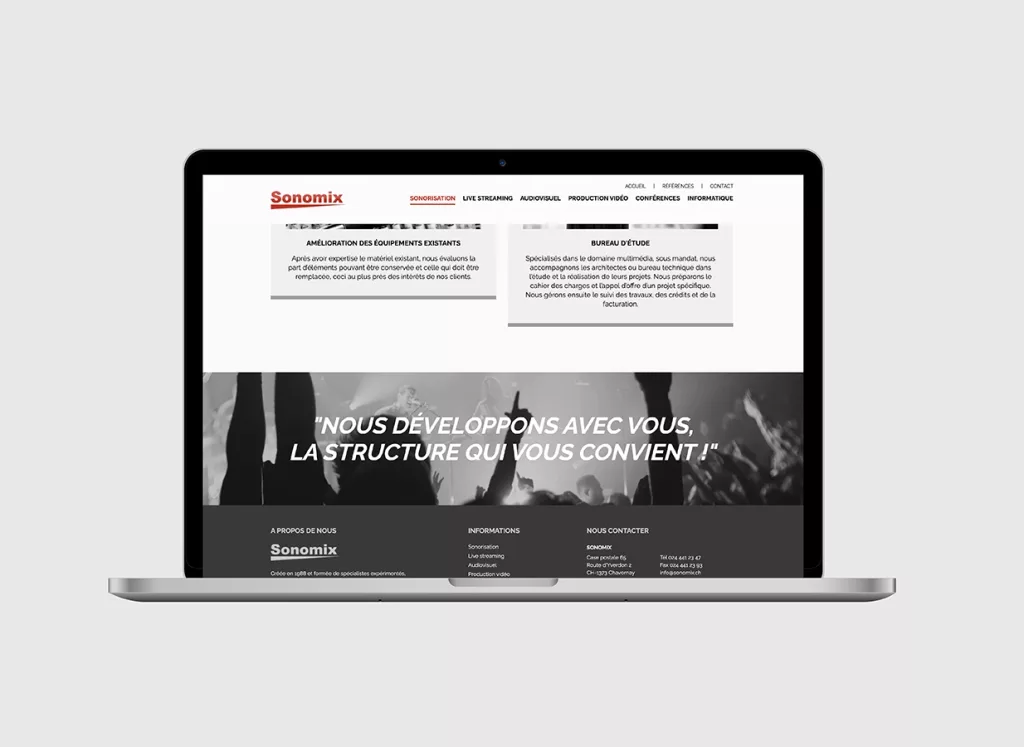 conception de la plateforme Web et mobile Sonomix par Ivimédia
